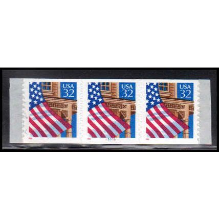 2915C 32c U.S. Flag Over Porch Very Fine MNH PNC 55555/3 12x12 PA3612