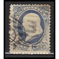 Used 206 1c Benjamin Franklin Barely Clears RA0353