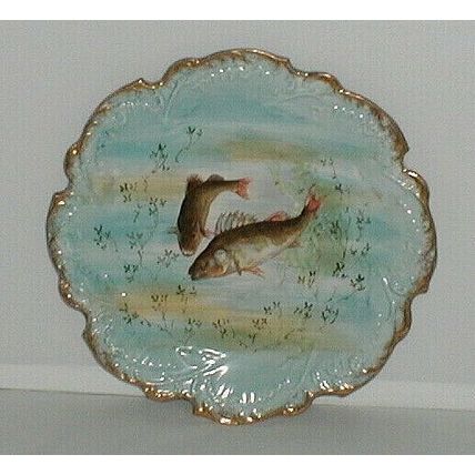 VICTORIAN, HAND PAINTED DECORATIVE PERCH PLATE, Certified Victorian, Very Rare.