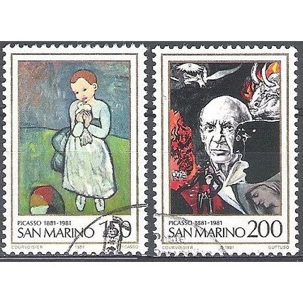 San Marino 1981 Michel 1242 - 1243 O Cote (2006) 0.60 Euro Pablo Picasso