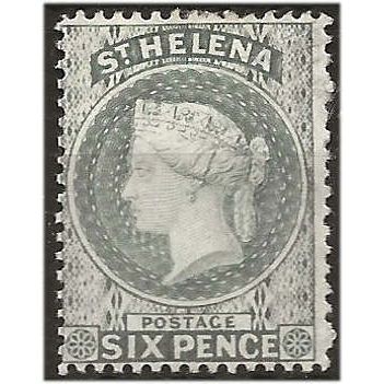 St Helena 1887 SG44 6d Grey Mounted Mint Wmk Crown CA ..