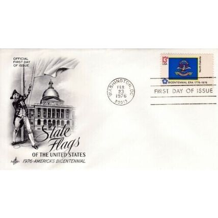 North Dakota United States 1976 Flags FDC Washington DC cancel Unaddressed VGC