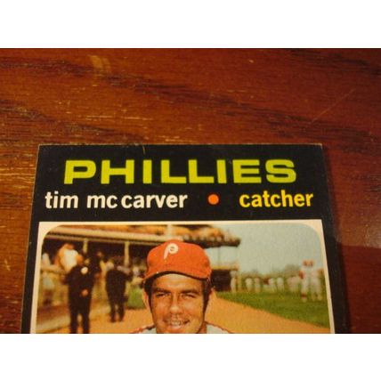 1971 Topps, TIM McCARVER, Phillies #465, Nice Card
