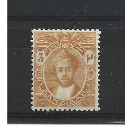 Zanzibar.SG278 3c Orange-Yellow.Mounted Mint.Jul24