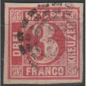 Mi: 9 used 1862 Bavaria Cat € 10