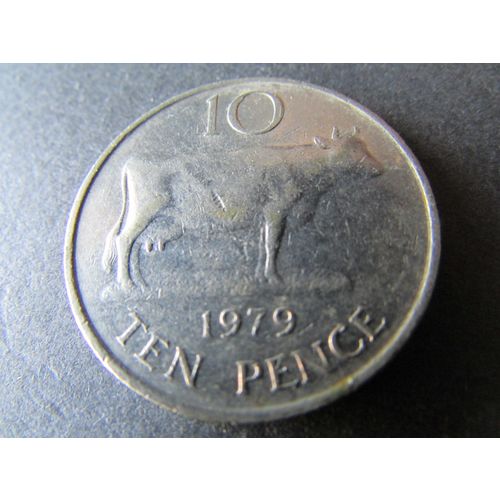 1979 GUERNSEY TEN PENCE FREE POST. O