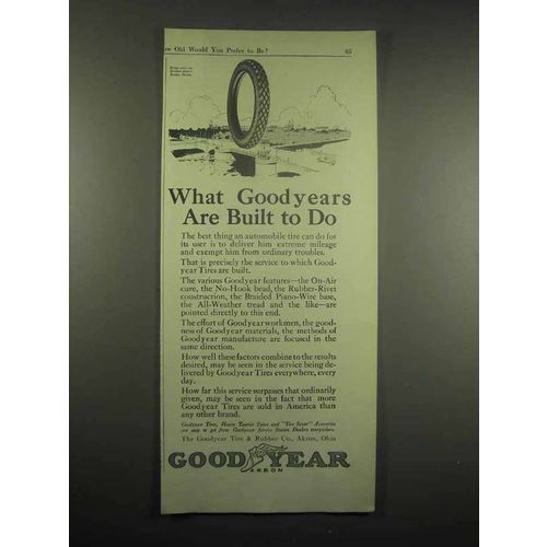 1917 Goodyear Tires Ad - Are Built To Do