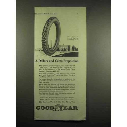 1917 Goodyear Tires Ad - Dollars and Cents Proposition