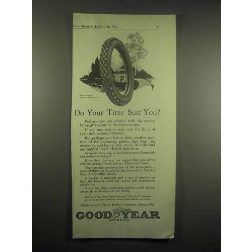 1917 Goodyear Tires Ad - Do Your Tires Suit You?