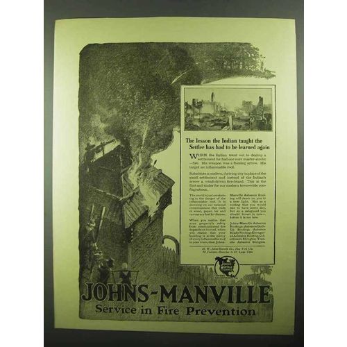 1918 Johns-Manville Asbestos Roofing Ad - The Lesson