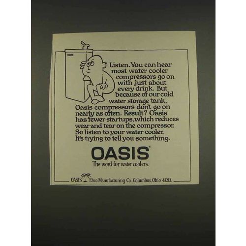 1976 Oasis Water Coolers Ad - Listen