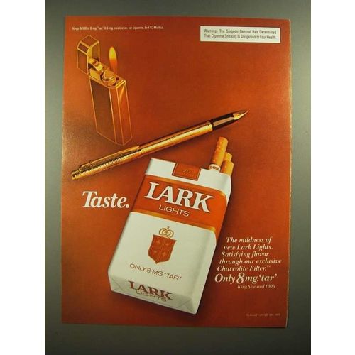1979 Lark Lights Cigarettes Ad - Taste