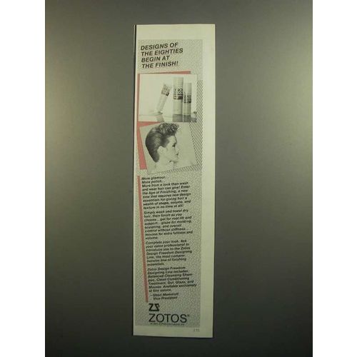 1984 Zotos Design Freedom Hair Products Ad