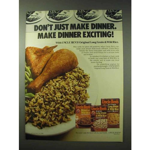 1984 Uncle Ben's Long Grain & Wild Rice Ad - Exciting!