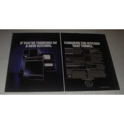 1985 General Electric Ad - 24E Refrigerator, 2800 Dishwasher, Cooking Center