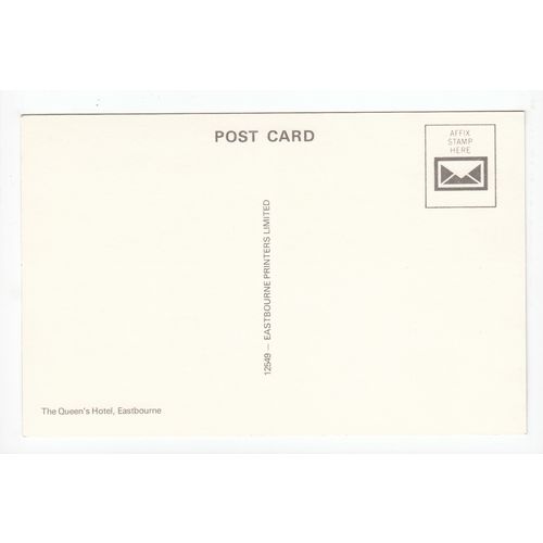 Queens Hotel Eastbourne East Sussex Postcard 12549