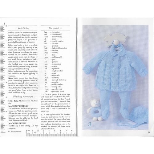 Bernat Baby Love 530109 Softee Baby Crochet & Knitting Booklet 4 patterns 2005