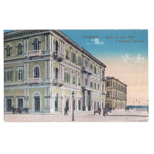 PALAZZO AMELIO, TARANTO, ITALY vintage unused postcard