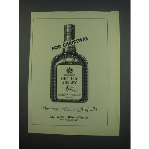 1957 Dry Fly Sherry Ad - For Christmas