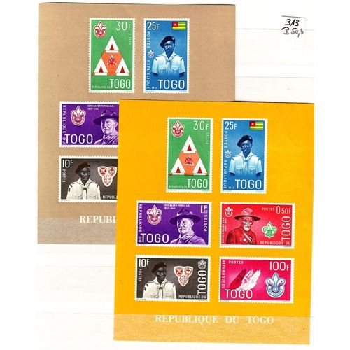 TOGO [1961] MiNr 0313 Block 5a,b ( **/mnh ) Pfadfinder Boy Scouts