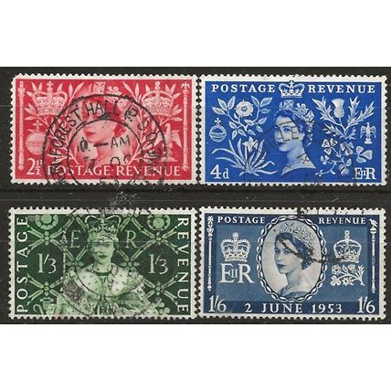 1953 Coronation Set SG532-535 Fine/Very Fine Used . .. .