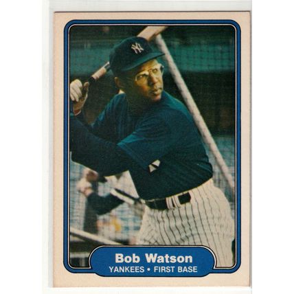 1982 Fleer baseball card 54 Bob Watson- Yankees