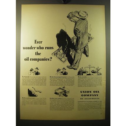 1950 Union Oil Company Ad - Ever wonder who runs the oil companies?