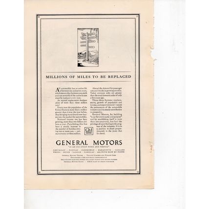 General Motors vintage Print Ad June 1930