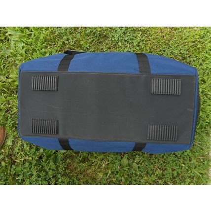 Zippered Travel Luggage Bag 21 x11 x12 Shoe Compt. Zippered, Blue