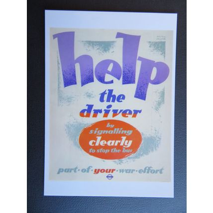 Help The Driver, London Transport Museum LTM 707 Postcard