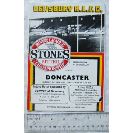 1989 programme Dewsbury v. Doncaster