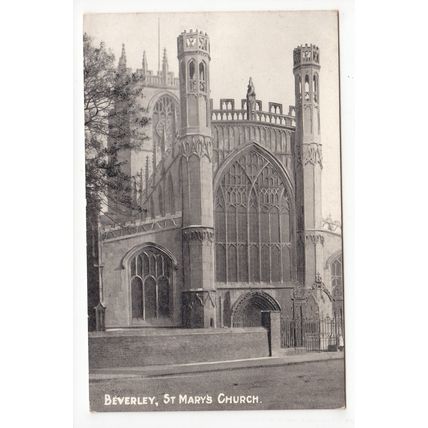 St Mary's Church Beverley Postcard Yorkshire Queen Series