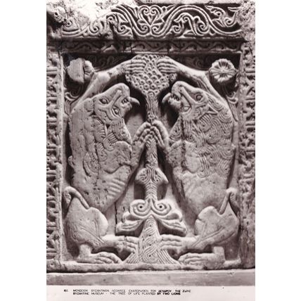 Byzantine Museum The Tree Of Life Planted By Two Lions Postcard