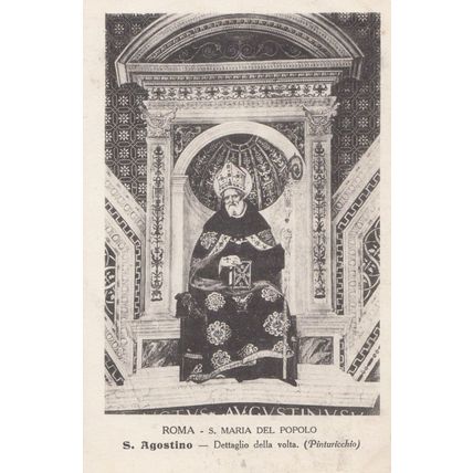 Rome Roma Maria Del Popolo De Saint Agostino Old Italy Religious Postcard