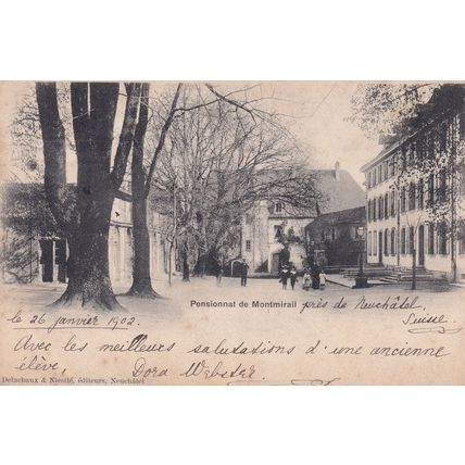 Pensionnat de Montmirail French 1902 Postcard
