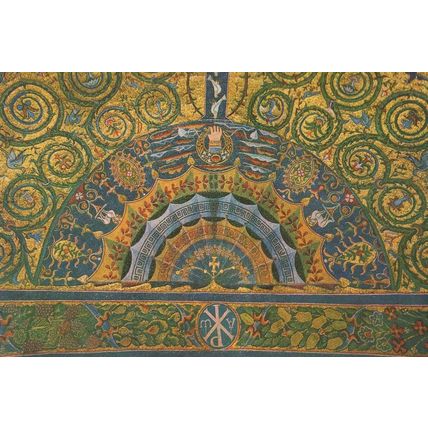 Roman Mosaic Of The Apse Basilica St Clement Italian Postcard