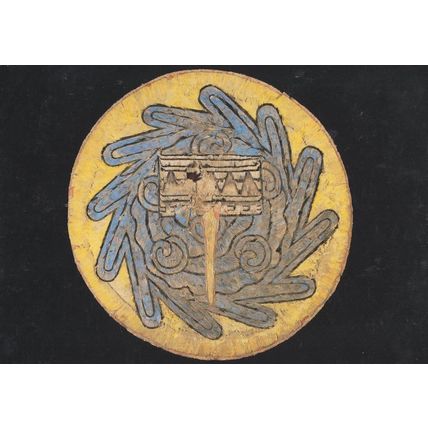 Aztec Antique Chalice Cover from 1500s Feathers & Bark Postcard