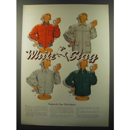 1953 White Stag Shirts Ad - Naturals for Christmas