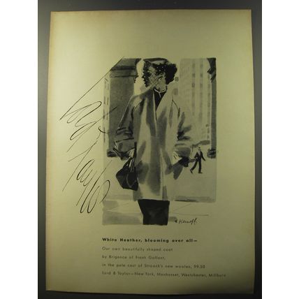 1953 Lord & Taylor Coat by Brigance of Frank Gallant Advertisement
