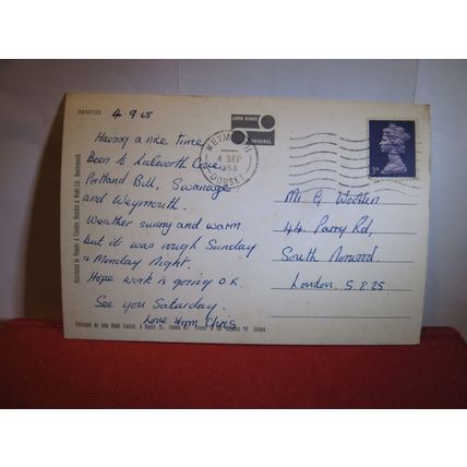 CORFE VILLAGE & CASTLE, DORSET used vintage postcard by John Hinde. 1968 pm =