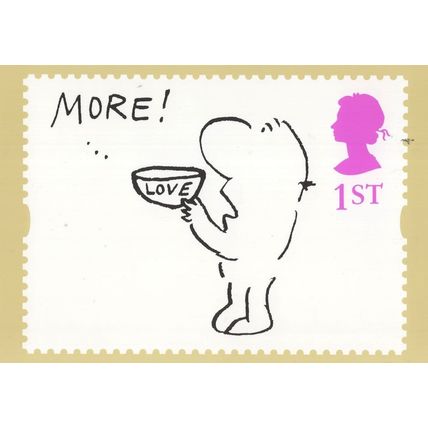 More Love by Mel Calman Cartoon RMPQ Rare Stamp Postcard
