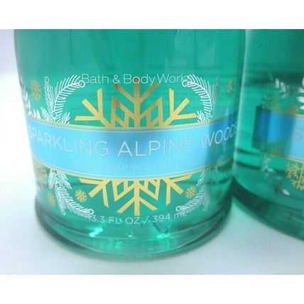 2 Bath & Body Works Hand Soap with Olive Oil 13.3 oz Sparkling Alpine Woods