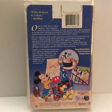 Preowned Disney Spirit of Mickey Animated Movie VHS Tape