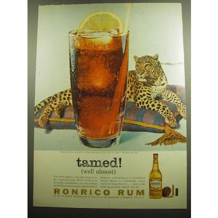 1958 Ronrico Rum Advertisement - Tamed
