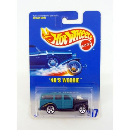 Hot Wheels '40's Woodie #217 Teal Die-Cast Car 1991