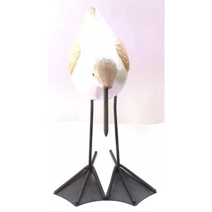 Ceramic Bird Ornament with Metal Beak & Legs 21.5 CM Figurine Gift Ornathology