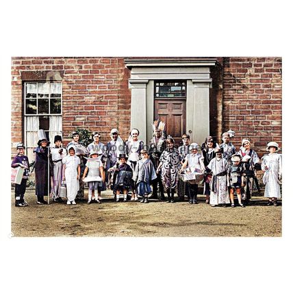 ptc8409 - Yorks' - An early Children's Fancy Dress Party, Earlsheaton. print 6x4