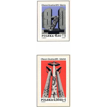Poland. 1981. Michel # 2782 / 83. Gdansk. Gydnia 1970. Uprising Victims Memorial