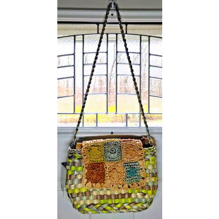 Cappelli Straworld Bag BOHO Floral Woven Beach Purse Spring Summer NWT FLAW!