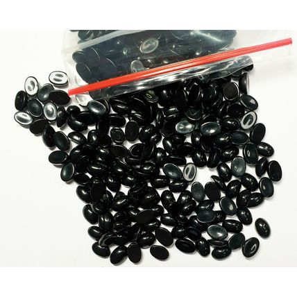 52256 - One lot of 200 Pieces 6x4 mm Oval Cabochon Cut Onyx for sale